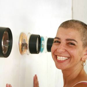 Lilac Madar and the Stamp Loupe Art Installation