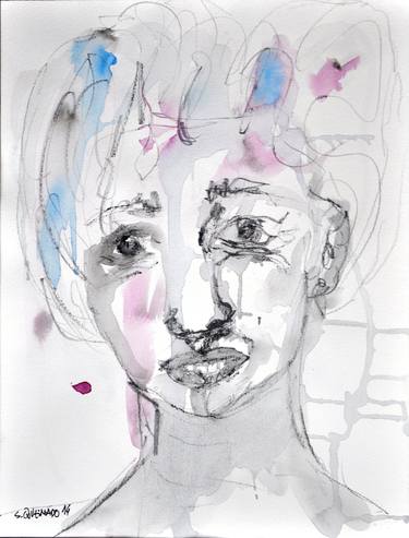 Print of Expressionism Portrait Drawings by Sónia Queimado-Lima