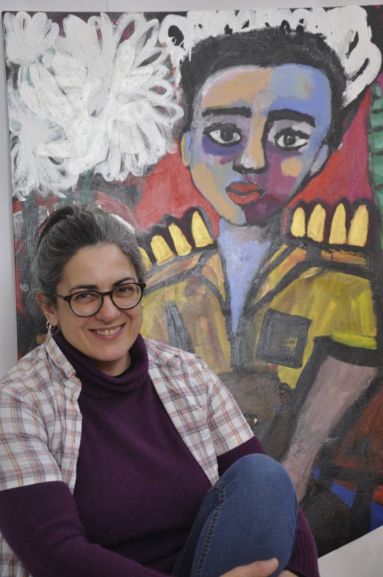 Original Expressionism Family Painting by Sónia Queimado-Lima