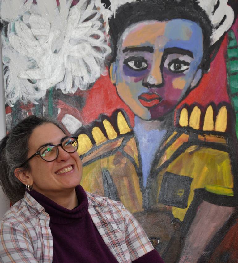 Original Expressionism Family Painting by Sónia Queimado-Lima