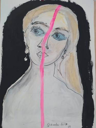 Original Abstract Expressionism People Drawings by Sónia Queimado-Lima