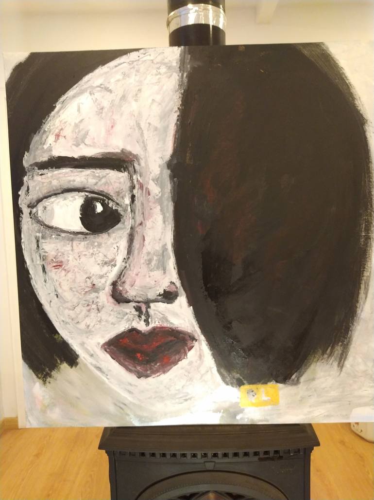 Original Expressionism People Painting by Sónia Queimado-Lima