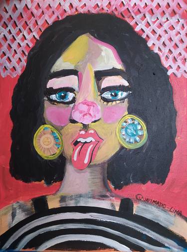 Original Expressionism Pop Culture/Celebrity Paintings by Sónia Queimado-Lima