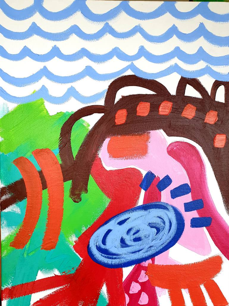 Original Abstract Painting by Vickie Buchanan | Abstract Art on Canvas | On The Farm...
