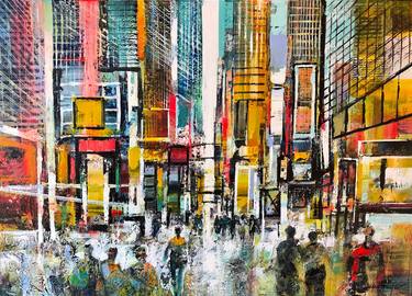 Original Expressionism Cities Paintings by Peter Meijer