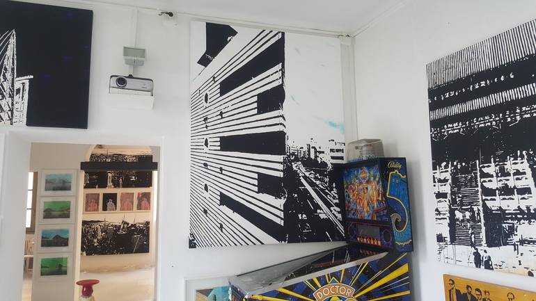 Original Pop Art Architecture Painting by Fabrizio Musa