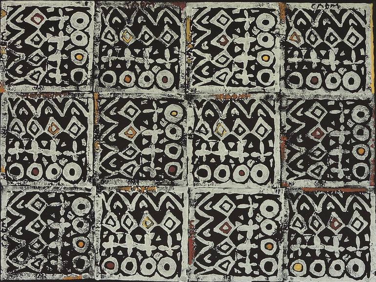 Original Geometric Printmaking by Caroline Street | Black & White Art on Paper | Indigenous Design