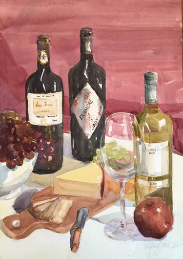 Original Expressionism Food & Drink Paintings by Liliana Miguel Sanz