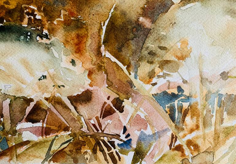 Original Abstract Expressionism Botanic Painting by Liliana Miguel Sanz