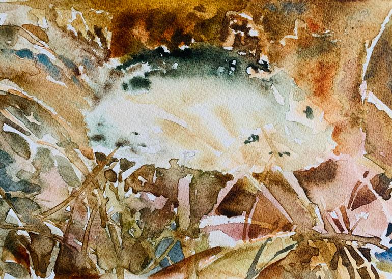 Original Abstract Expressionism Botanic Painting by Liliana Miguel Sanz