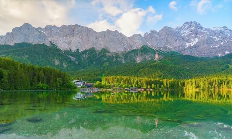 Original Nature Photography by Ranto N | Digital Art Art on Paper | A Crystal-Clear Lake in the morning. Bavaria-Germany.