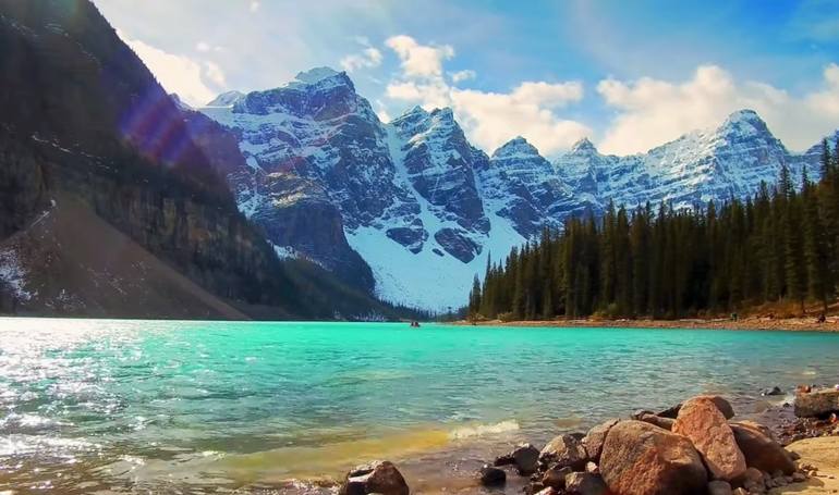 Original Nature Photography by Ranto N | Digital Art Art on Paper | The Charm of A Lake and Rock Hills. Canada.
