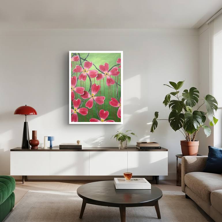 Original Abstract Floral Painting by Natalia Shardakova