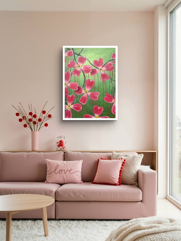 Original Abstract Floral Painting by Natalia Shardakova