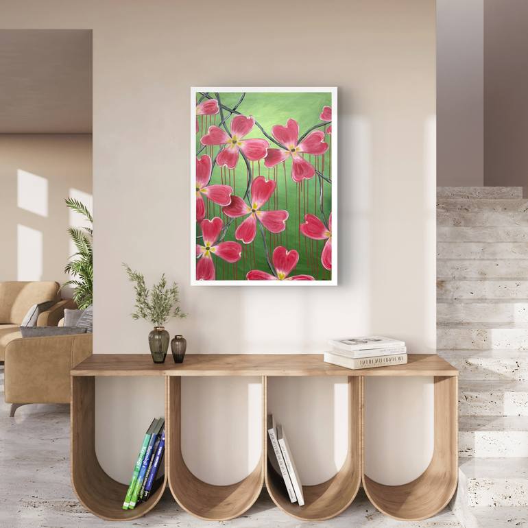Original Abstract Floral Painting by Natalia Shardakova