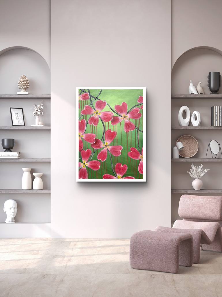 Original Abstract Floral Painting by Natalia Shardakova