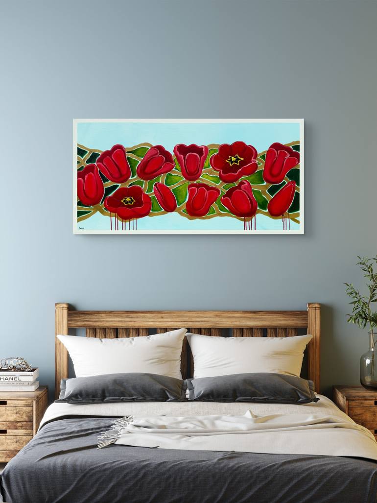 Original Abstract Floral Painting by Natalia Shardakova