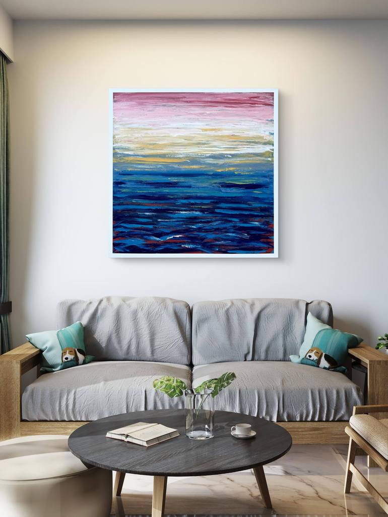 Original Abstract Ocean Painting by Natalia Shardakova