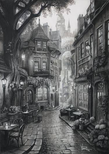 Original Realism Cities Drawings by Veri Apriyatno