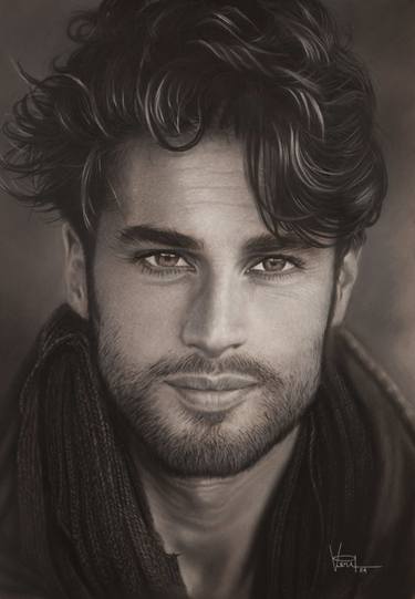 Original Photorealism Men Drawing by Veri Apriyatno