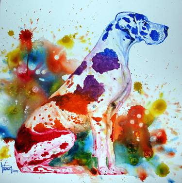 Print of Dogs Paintings by Veri Apriyatno
