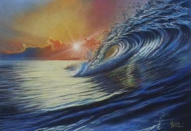 Original Photorealism Seascape Drawings by Veri Apriyatno