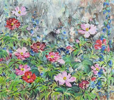 Original Abstract Expressionism Garden Paintings by Ingrid Redlich-Pfund