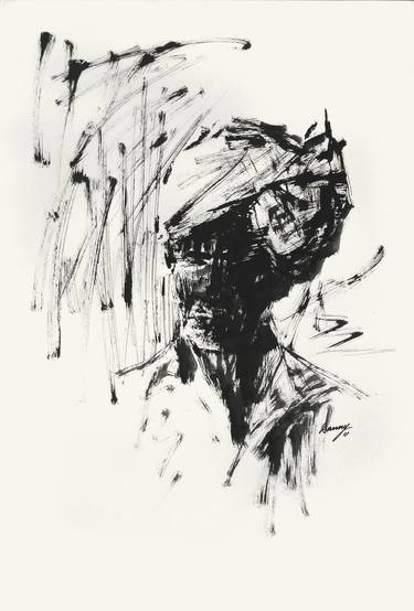 Original Expressionism People Drawings by Daniel David Talegaonkar