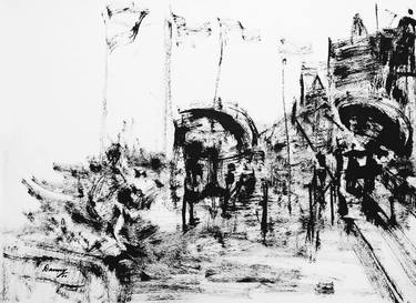 Original Impressionism Landscape Drawings by Daniel David Talegaonkar