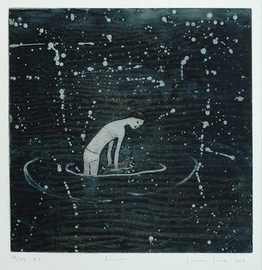 Swim. Etching. Limited Edition 1 of 25. Printed by the artist. thumb
