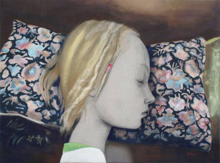 Original Realism People Painting by June Sira