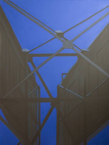 Original Abstract Architecture Painting by Justyna Kabala