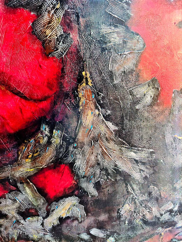Original Abstract Expressionism Abstract Painting by Rolf Bruns