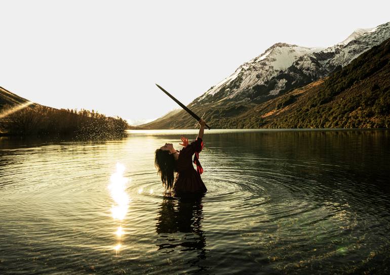 Original Fantasy Photography by Lydia Turner | Folk Art on Other | Lady of the Lake - A4 (open edition)