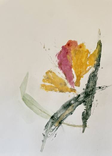 Original Abstract Expressionism Botanic Paintings by Gianna Scarpello