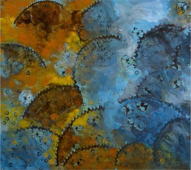 Original Abstract Expressionism Fish Paintings by Gianna Scarpello