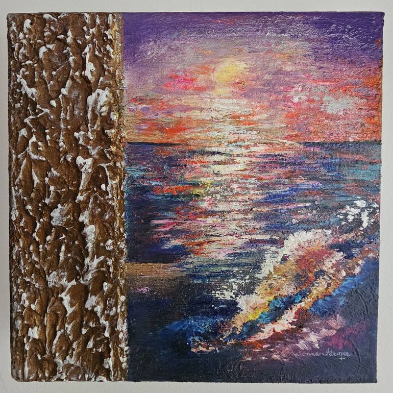Original Abstract Painting by Donna Farmer | Abstract Art on Canvas | What The Water Reflects