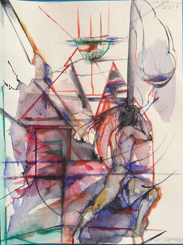 Original Figurative Architecture Drawings by Enrique Gonzalez