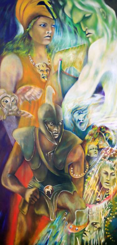 Original Expressionism Fantasy Paintings by Roger Williamson