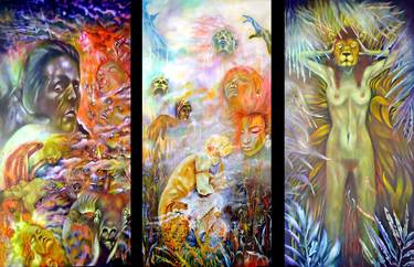 Original Surrealism Religious Paintings by Roger Williamson