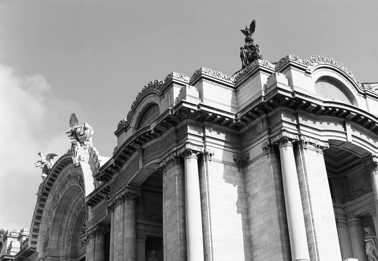 Original Architecture Photography by Axel Diaz Gonzalez | Black & White Art on Paper | Bellas Artes Palace