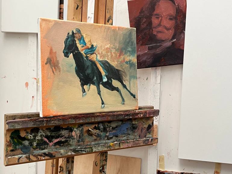 Original Contemporary Horse Painting by Zil Hoque