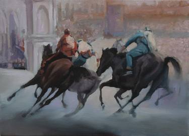 Original Fine Art Horse Paintings by Zil Hoque