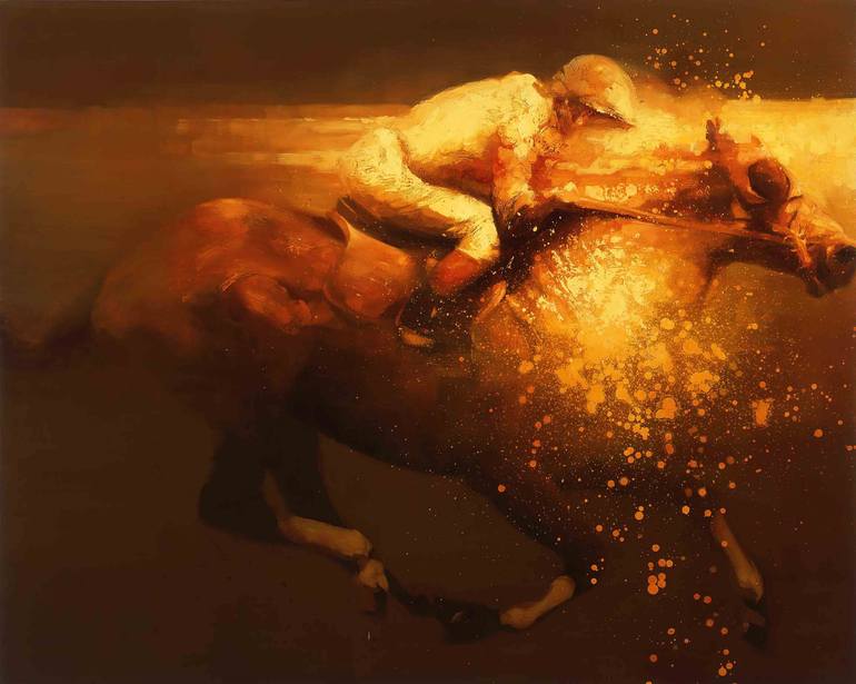 Original Contemporary Horse Painting by Zil Hoque