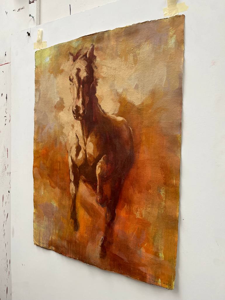 Original Contemporary Horse Painting by Zil Hoque