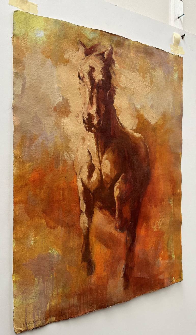 Original Contemporary Horse Painting by Zil Hoque