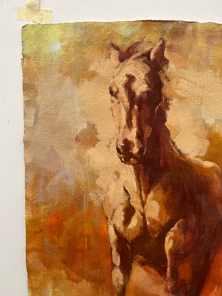 Original Contemporary Horse Painting by Zil Hoque