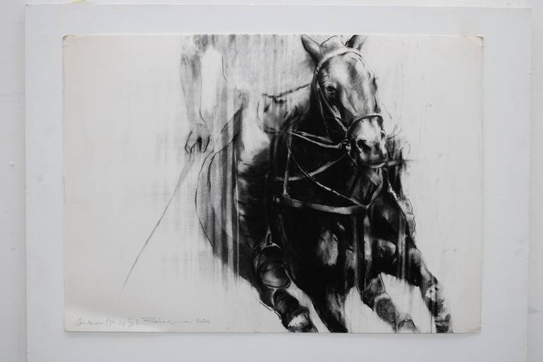 Original Contemporary Horse Drawing by Zil Hoque