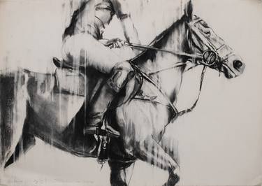 Original Expressionism Horse Drawings by Zil Hoque