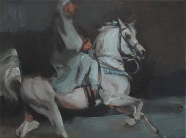 Original Figurative Horse Paintings by Zil Hoque